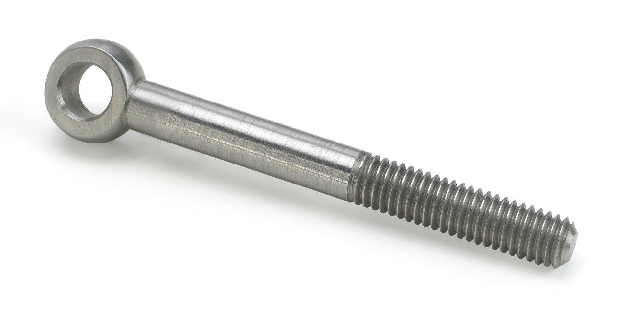 Gibraltar Black Oxide Steel Eye Rod End – 1/8" External Male Thread, 4-3/4" Thread Length