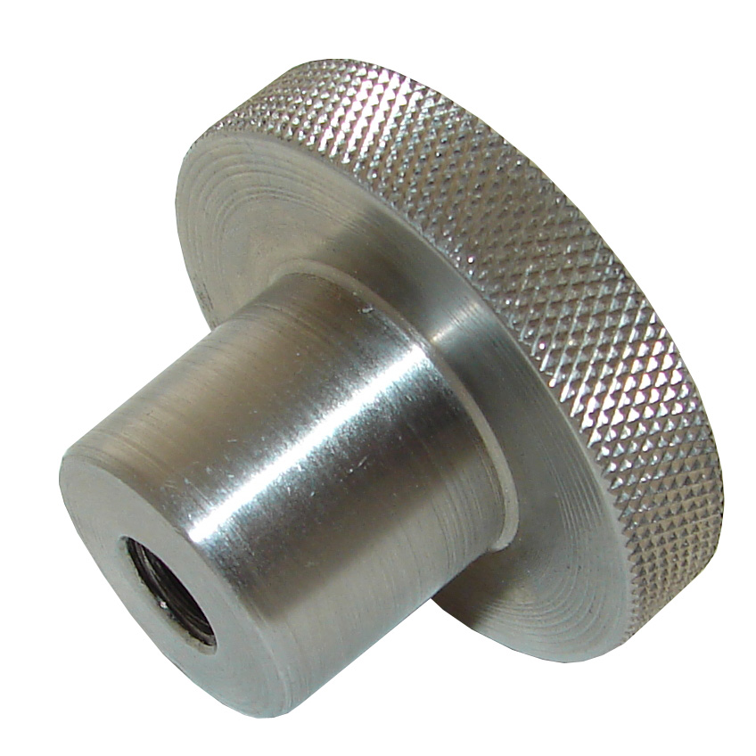 Inch Size Morton Stainless Steel Knurled Nuts with Torque Holes 10-24 Thread Size 