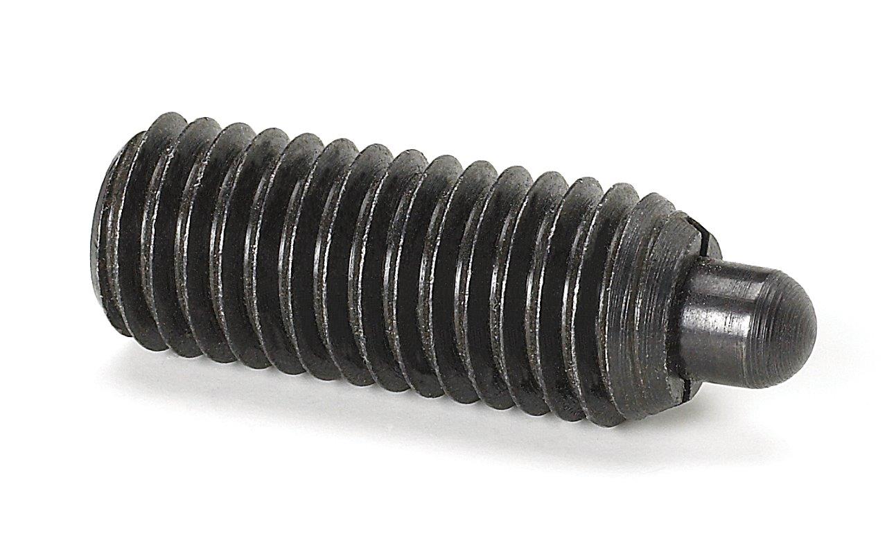 Pack of 5 1 Thread Length 1/4-20 Thread Morton MSP-5 Black Oxide Steel Heavy Pressure Spring Plunger with Nose 