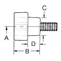 Triangle-Knobs-with-Steel-Screw-Dimensions