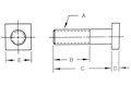 Stainless Steel T-Bolts Drawing