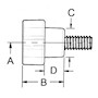 Triangle-Knobs-with-Steel-Screw-Dimensions